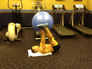 Leg Lift (w. alt. stability ball) - Position 2