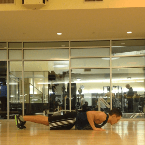 Burpee: Step 3a (optional pushup)